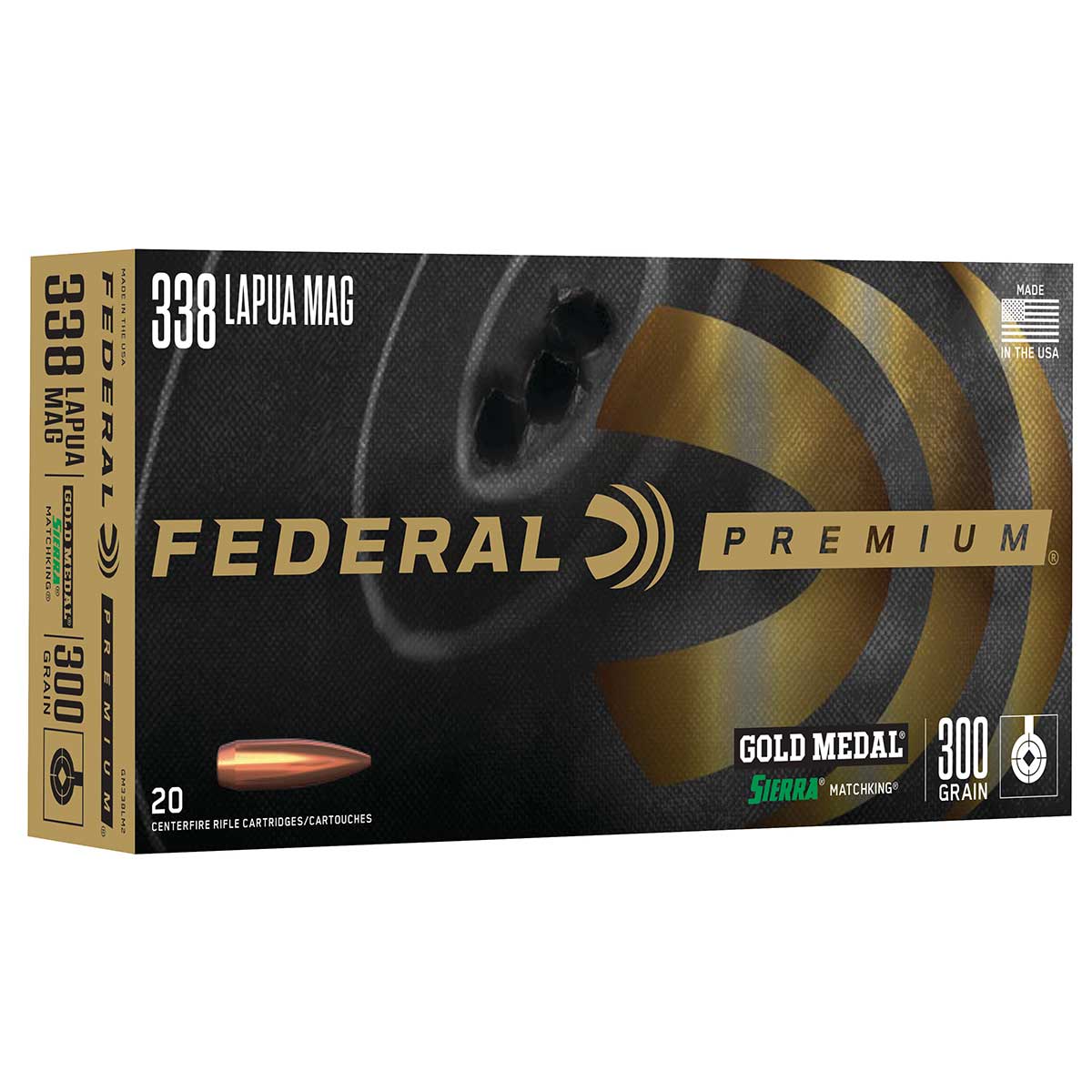 FEDERAL GOLD MEDAL 338 LAPUA 300 GRAIN