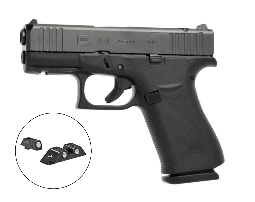 GLOCK 43X MOS 9MM PISTOL BLACK GLOCK NIGHT